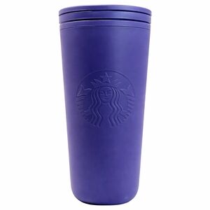 STARBUCKS 2025 Purple 100% Recycled Plastic Triangle Tumbler 16 Fl Oz.